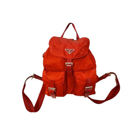 prada mini backpack red|Prada nylon backpack small.